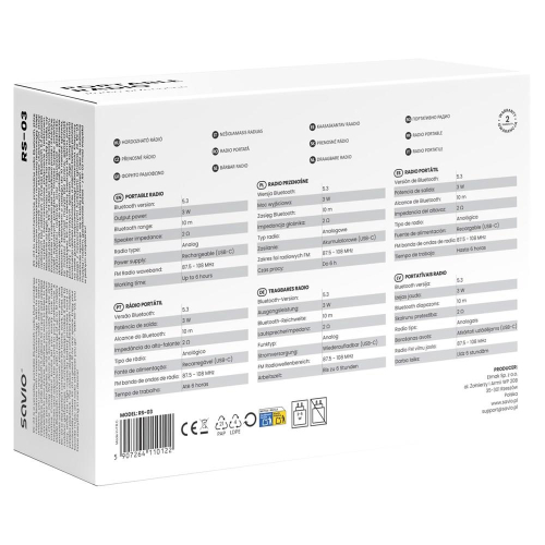 SAVIO RADIO PRZENOŚNE RÓŻOWE RS-03-25343119