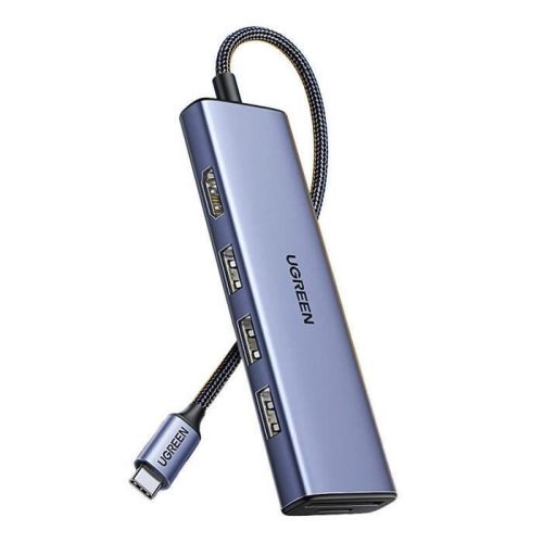 Ugreen Adapter HUB CM511 USB-C do HDMI, 3x USB-A 3.0, SD/TF-25347101