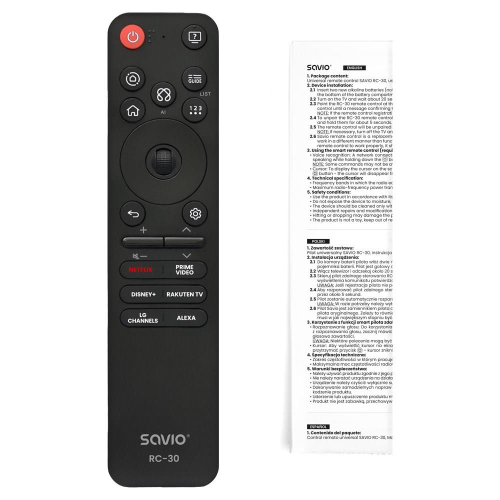 SAVIO PILOT UNIWERSALNY/ZAMIENNIK DO TV LG RC-29-25362153