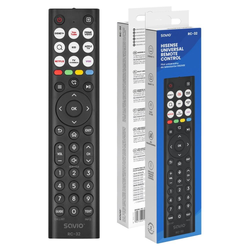 SAVIO PILOT UNIWERSALNY/ZAMIENNIK DO TV HISENSE RC-32