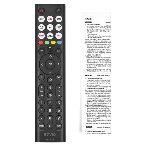 SAVIO PILOT UNIWERSALNY/ZAMIENNIK DO TV HISENSE RC-32-25362165