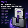 Stacja dokująca 2w1 HDD SSD | SATA | M.2 NVMe | Klonowanie | USB-C | 10Gb/s | 28TB-25493119