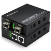 Dwukierunkowy media konwerter SWITCH Ethernet 2xRJ45 2xSFP | 1000Mb/s | 5V