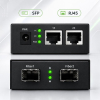 Dwukierunkowy media konwerter SWITCH Ethernet 2xRJ45 2xSFP | 1000Mb/s | 5V-25493170
