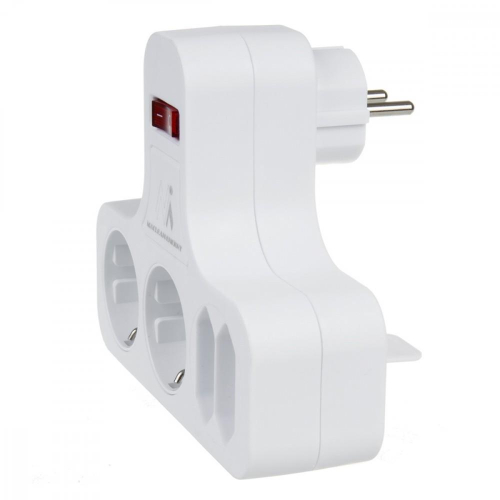 Gniazdko prądowe x4 z wyłącznikiem typ F MCE224 G-25483350