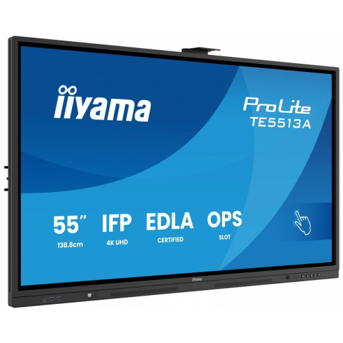 Monitor 55 cali ProLite TE5513A-B3AG INFRARED,40pkt,IPS,4K,500cd,1200:1,8ms WiFi,USB, ANDROID 14, Google EDLA,2x20W, uc