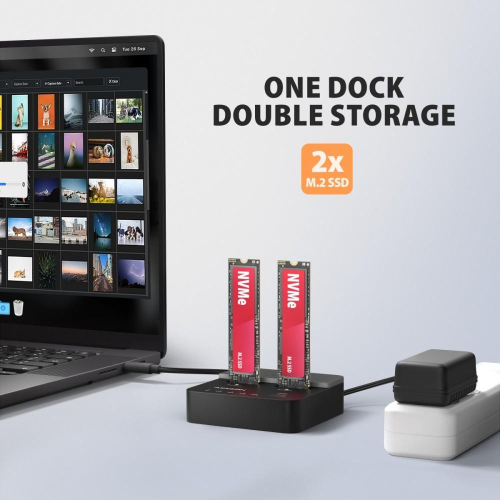 ADSA-M2C22L Stacja dokująca USB-C 3.2 Gen2x2 - 2 x NVMe M.2 20Gbps-25487456