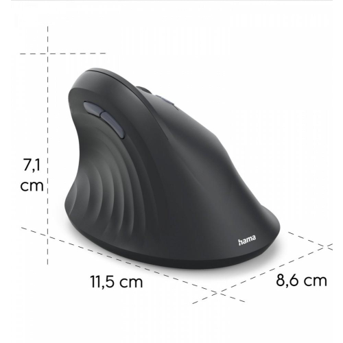 Mysz ergonomiczna multi device EWM-600 czarna-25488551