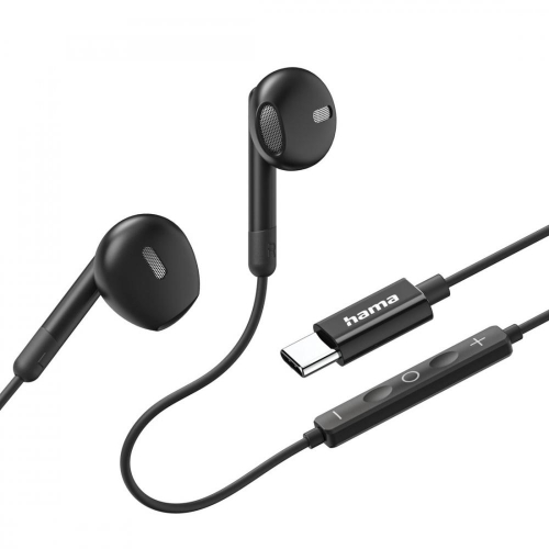 Słuchawki douszne classy USB-C czarne-25488610