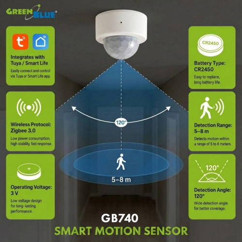 Czujnik ruchu Zigbee Tuya GB740-25490637