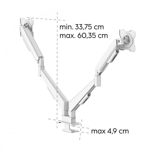 Uchwyt do monitora 2 ramiona 13-35 cali biały-25491339