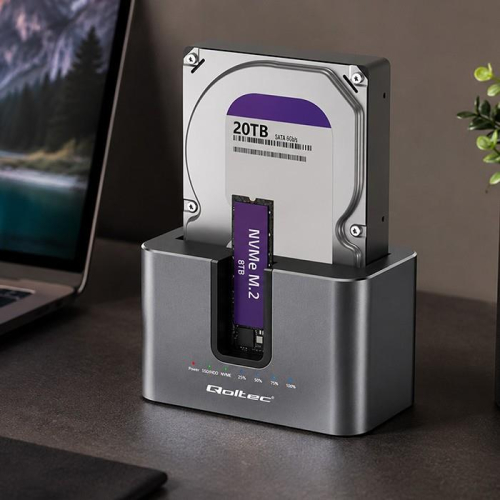Stacja dokująca 2w1 HDD SSD | SATA | M.2 NVMe | Klonowanie | USB-C | 10Gb/s | 28TB-25493123