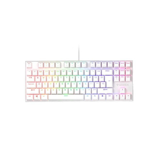 Klawiatura Genesis THOR 303 TKL US RGB silent biała