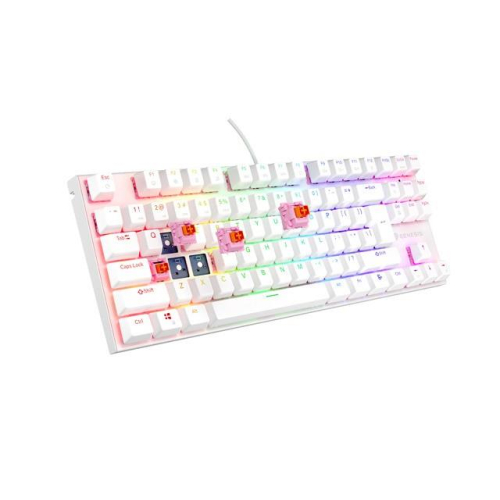 Klawiatura Genesis THOR 303 TKL US RGB silent biała-25493628