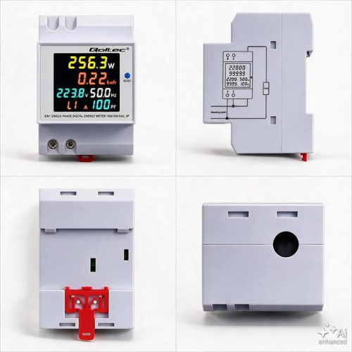 Jednofazowy miernik zużycia energii na szynę DIN | 230V | 100A | 3P-25494795