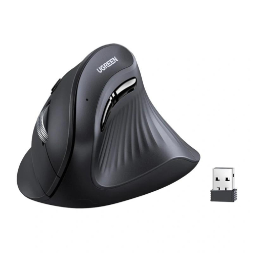 Mysz pionowa bezprzewodowa BT 2.4G MU008 czarna