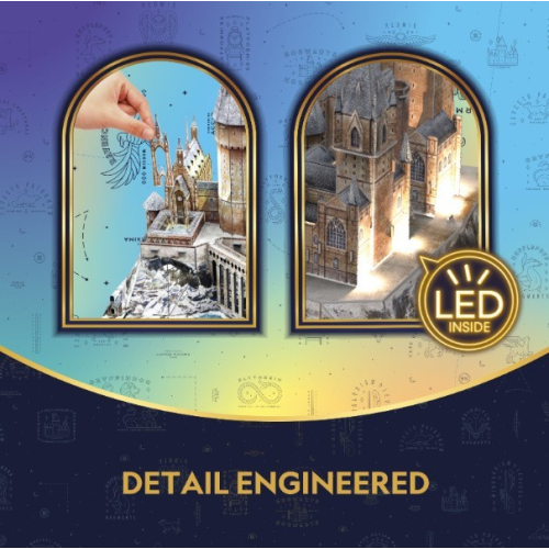 Puzzle 3D - Harry Potter Zamek Hogwart w śniegu LED-25496300