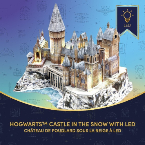 Puzzle 3D - Harry Potter Zamek Hogwart w śniegu LED-25496301