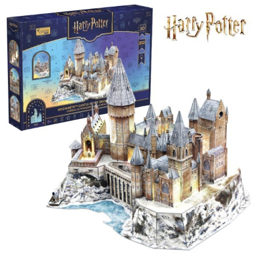 Puzzle 3D - Harry Potter Zamek Hogwart w śniegu LED-25496302
