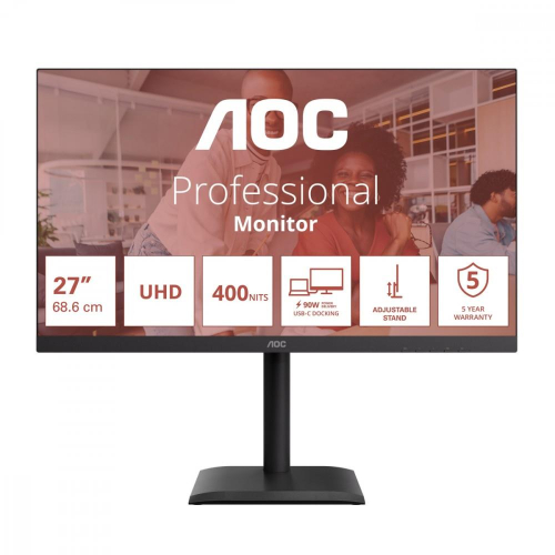 Monitor 27 cali U27E4CV IPS 60Hz 4K HDMIx2 DP USB-C RJ45 Pivot Głośniki