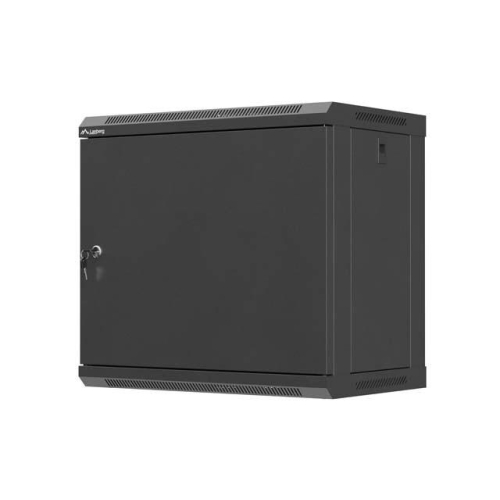 Szafa instalacyjna rack wisząca 19 cali 9U 540x350mm czarna drzwi pełen metal (flat pack)-25497117