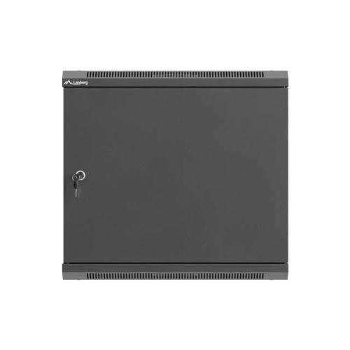 Szafa instalacyjna rack wisząca 19 cali 9U 540x350mm czarna drzwi pełen metal (flat pack)-25497118