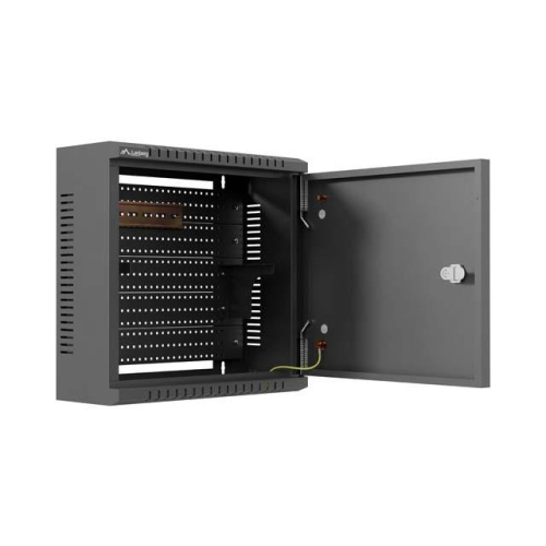 Szafa instalacyjna TPR 10 cali z płytą MESH 340x340x140mm czarna (złożona)-25497135