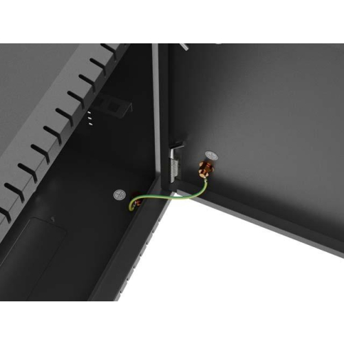 Szafa instalacyjna TPR 10 cali z płytą MESH 340x340x140mm czarna (złożona)-25497139