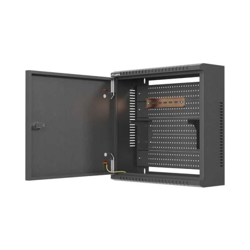 Szafa instalacyjna TPR 10 cali z płytą MESH 400x400x140mm czarna (złożona)-25497158