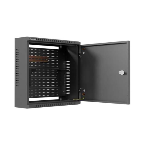 Szafa instalacyjna TPR 10 cali z płytą MESH 400x400x140mm czarna (złożona)-25497159