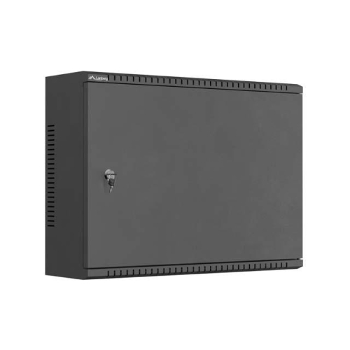 Szafa instalacyjna TPR 10 i 19 cali z płytą MESH 560x420x180 czarna (złożona)