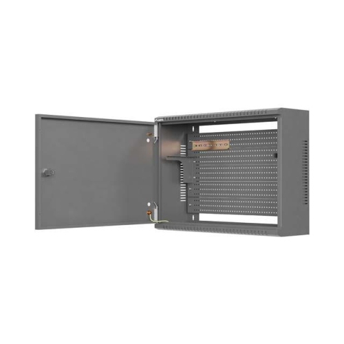 Szafa instalacyjna TPR 10 i 19 cali z płytą MESH 560x420x180 czarna (złożona)-25497182