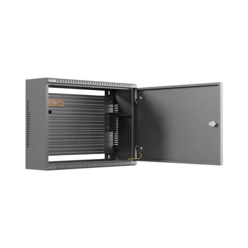 Szafa instalacyjna TPR 10 i 19 cali z płytą MESH 560x420x180 czarna (złożona)-25497183