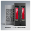 Axagon EEM2-20GD stacja dokująca do dysków twardych USB 3.2 Gen 2 (3.1 Gen 2) Type-C Czarny, Szary-25577082