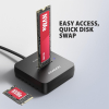 Axagon ADSA-M2C11L stacja dokująca do dysków twardych USB 3.2 Gen 2 (3.1 Gen 2) Type-C Czarny-25577520