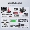 Axagon ADSA-M2C11 stacja dokująca do dysków twardych USB 3.2 Gen 2 (3.1 Gen 2) Type-C Czarny-25577529