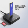 Axagon ADSA-M2C11 stacja dokująca do dysków twardych USB 3.2 Gen 2 (3.1 Gen 2) Type-C Czarny-25577532