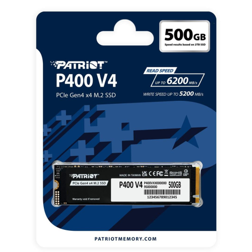 Patriot Memory P400 V4 500 GB M.2 PCI Express 4.0 NVMe-25577231