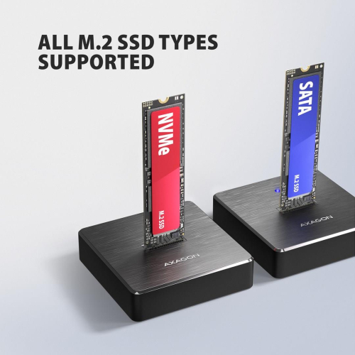 Axagon ADSA-M2C11 stacja dokująca do dysków twardych USB 3.2 Gen 2 (3.1 Gen 2) Type-C Czarny-25577530