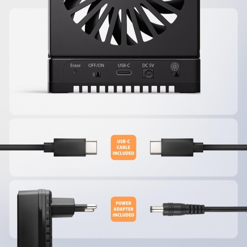 Axagon ADSA-M2C44 stacja dokująca do dysków twardych USB 4 Type-C Czarny-25577569