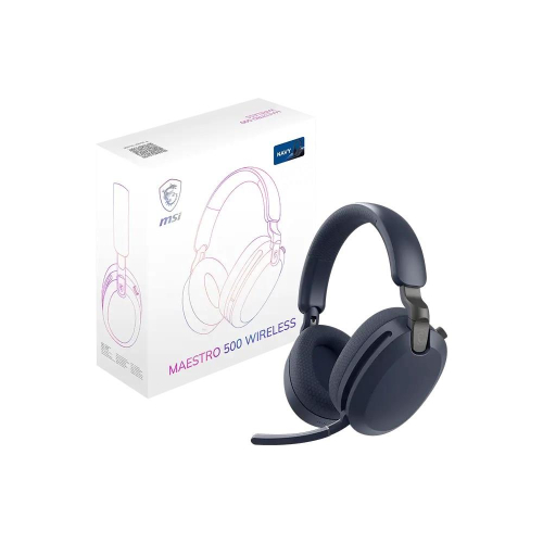 MSI MAESTRO 500 Wireless Zestaw słuchawkowy Bezprzewodowy Opaska na głowę Gaming Bluetooth Niebieski