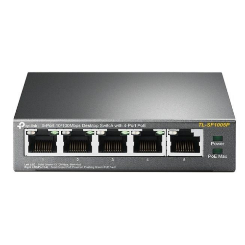TP-Link TL-SF1005P przełącznik sieciowy Nie zarządzany Fast Ethernet (10/100) Obsługa PoE Czarny