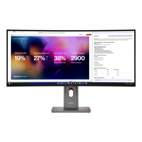Lenovo ThinkVision P40WD-40 monitor komputerowy 100,8 cm (39.7") 5120 x 2160 px LCD Czarny