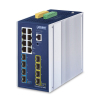 PLANET IP30 DIN-rail Industrial L3 Zarządzany Gigabit Ethernet (10/100/1000) Aluminium, Niebieski-25653881