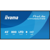 iiyama LH4366UHSB-B1AG signage display Płaski panel Digital Signage 109,2 cm (43") LCD Wi-Fi 800 cd/m2 4K Ultra HD Czarny Procesor wbudowany Android 2