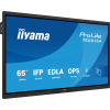 iiyama TE6515A-B2AG signage display Kiosk 163,8 cm (64.5") Wi-Fi 550 cd/m2 4K Ultra HD Czarny Ekran dotykowy Procesor wbudowany Android 24/7