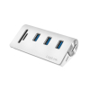 LogiLink CR0045 huby i koncentratory USB 3.2 Gen 1 (3.1 Gen 1) Type-A 5000 Mbit/s Srebrny-25675478