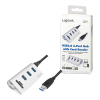 LogiLink CR0045 huby i koncentratory USB 3.2 Gen 1 (3.1 Gen 1) Type-A 5000 Mbit/s Srebrny-25675485