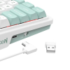 REDRAGON K719WG-RGB-PRO Galatin klawiatura USB + RF Wireless + Bluetooth Biały, Zielony-25676001