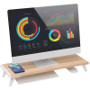 Techly ICA-MS 389 uchwyt / stojak do monitorów Biurko Biały, Drewno